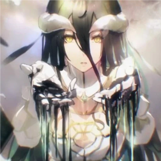 albedo, albedo animation, albedo overlord, albedo overlord art, anime lord albedo