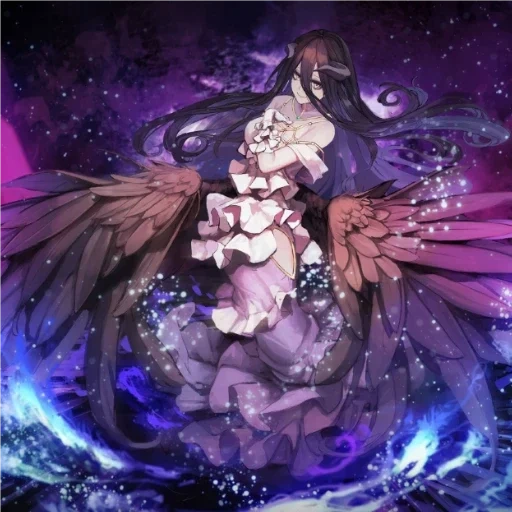 overlord albedo, the lord of hell anime, albedo overlord art, overlord animation albedo, movie king animation