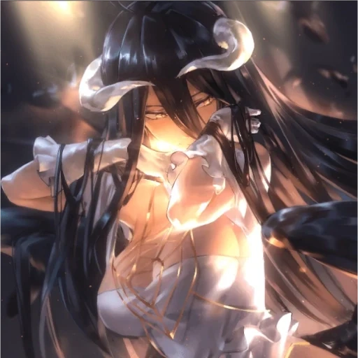 lord albedo, albedo overlord 18, albedo overlord art, anime overlord albedo, anime lord albedo