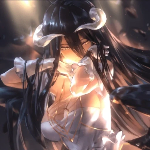 rei do albedo, albedo overlord 18, albedo overlord art, albedo de anime overlord, rei do albedo de anime