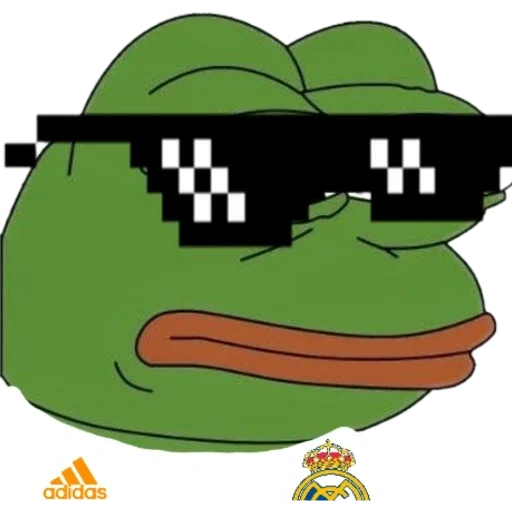 mème pepe, pepe la grenouille, grenouille triste, grenouille avec des lunettes, écran vert pepe en pleurant