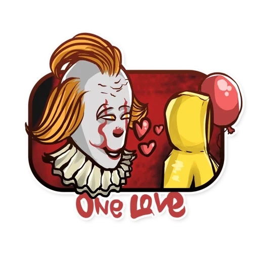 penny weiss arts, pennywise le clown, badge pennywise, stickers pennywise