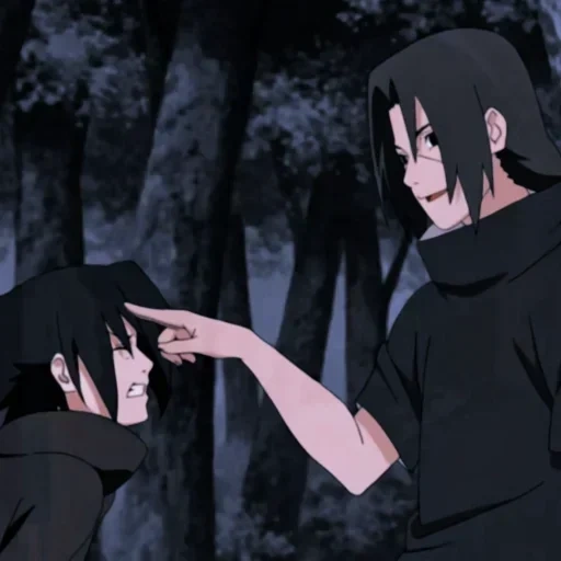 sasuke, itachi, ithaca, itachi sasuke, a pequena neve cutuca a testa