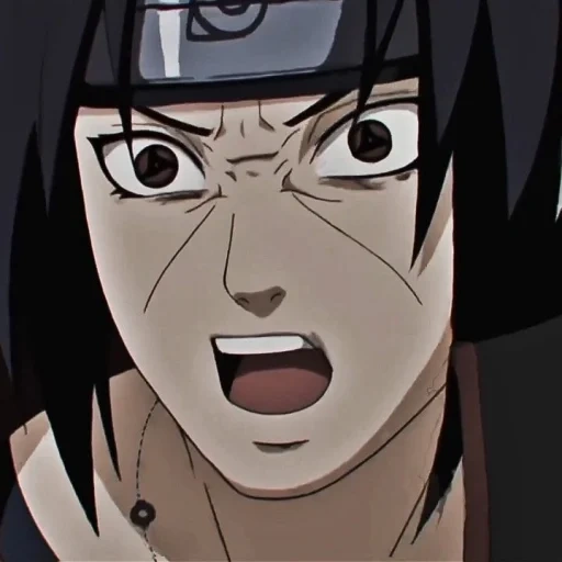 naruto, the cry of itachi, itachi laughs, naruto uzumaki, itachi uchiha anime