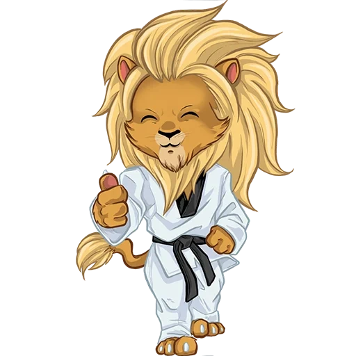 judo, thekvondo, dessin animé de leo, animaux de karaté, dessin thakvondo vtf