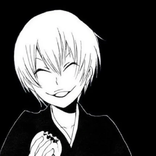 yukine, рисунок, парни аниме, персонажи аниме, гин ичимару черно белый