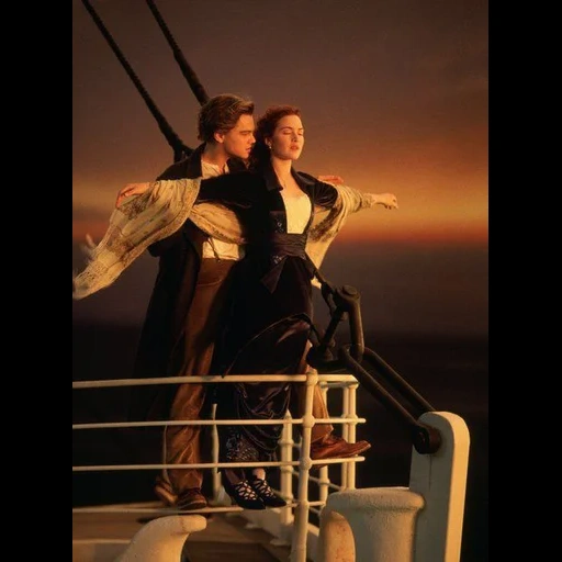 titanic, titanic leonardo, da vinci, my heart will go on, titanic movie 1997 kate winslet deck