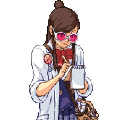 эма скай спрайт, ace attorney ema skye sprites, ace attorney, аниме, anime