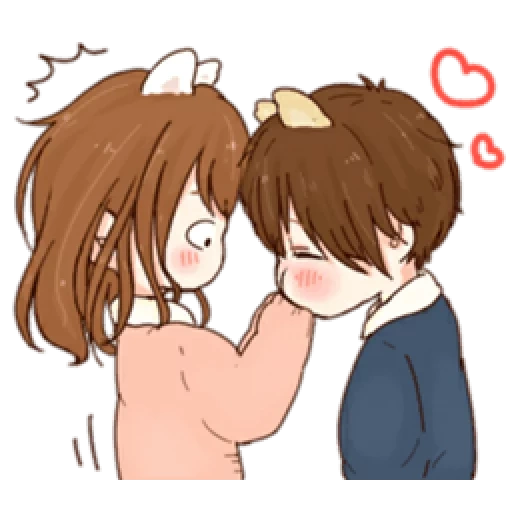 anime lovers, cartoon cute, red cliff embrace, cartoon art is lovely, cute cartoon couple