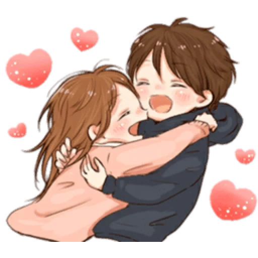 animação é fofa, abraçando chibi, casal de anime bonito, padrão de anime bonito, casal de desenho animado fofo