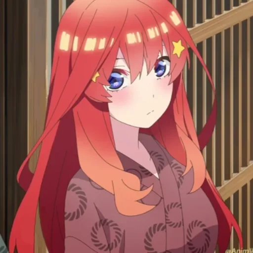 nakano miku, chica de animación, personajes de animación, gotoubun no hanayome, go toubun no hanayome segunda temporada