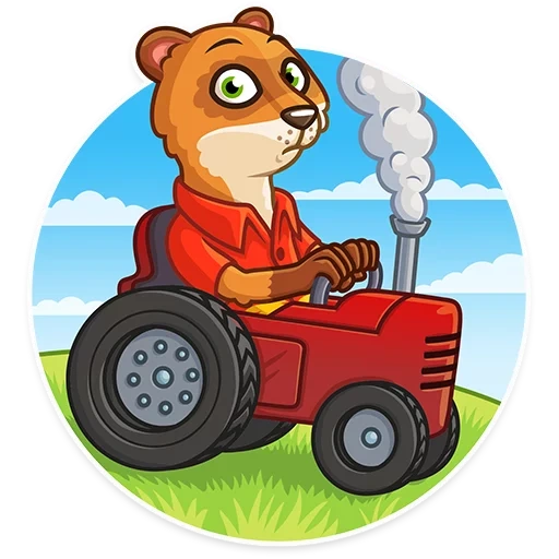 hill climb, animación infantil, patrón de tractor oso