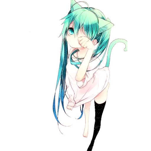 mihisa hatsune, hatsune miku 18, hatsune miku 4k, miku hatsune neko, hatsune miku 18 oreilles