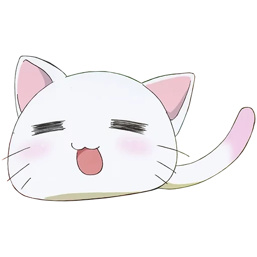 niamo cat, cat animation, cartoon cat, anime cat yawns, anime seal sketch