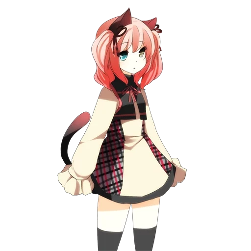 sky animation, kavai animation, anime girl, neko animation renderings, fictional character