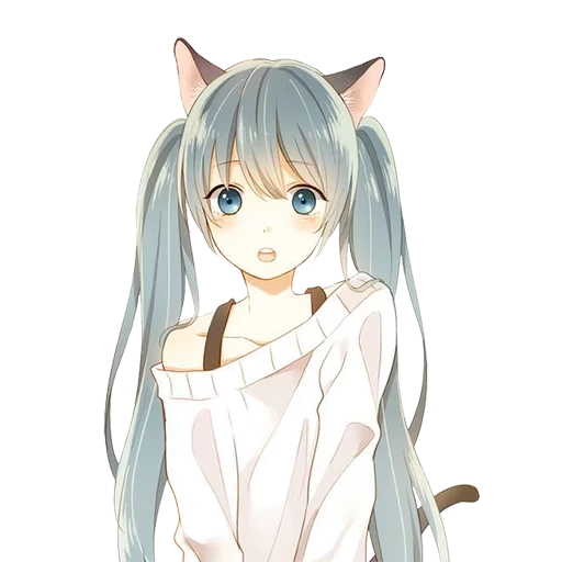 anime mignon, miku hatsune neko, anime fille mignonne, anime fille oreille, anime fille oreille