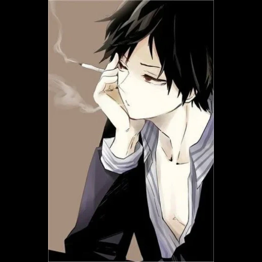 anime, picture, anime characters, anime guy siga, anime smoking guy