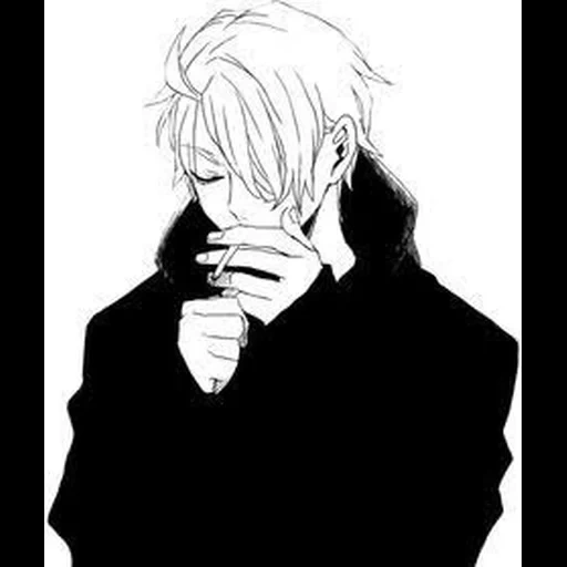 smoking anime, anime guys vib, anime guy with a cigarette, anime art guy with a cigarette, anime guy smokes depression