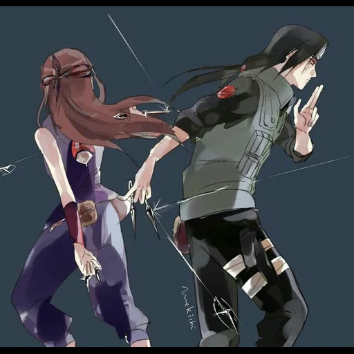 naruto, arte de animação, hinata hyuga anbu, animação wu zhiping, yi quan yu zhibo yi yi