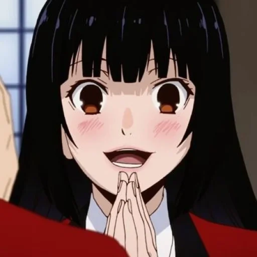 kakegurui, kakeguru anime, yumeko kakeguru, anime crazy excitement, anime avid player kakegurui