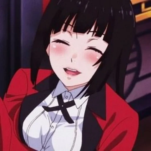 kakegurui, kegembiraan gila anime, kegembiraan gila yumoko, karakter anime gila kegembiraan, screenshot kegembiraan gila yumiko