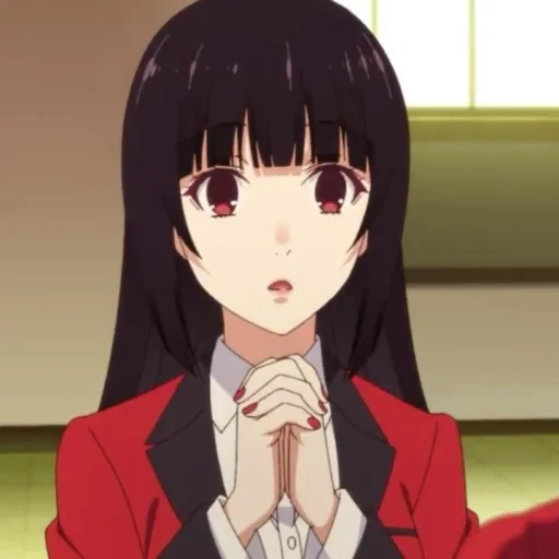 kakegurui, karakter anime, kegembiraan gila yumoko, kegeraan tv-2 kakegurui gila, anime mad isart ray batsubov