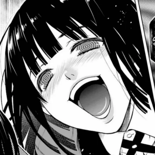 mangá, anime yumko, mangá de anime, manga emoção louca, manga yumeko de excitação maluca
