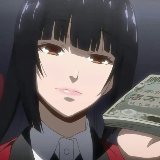 yumeko, kakegurui, kakeguru yumeko, anime emoção louca, emoção louca kakegurui