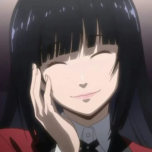 kakegurui, jabam yumko, kakeguru yumeko, excitación loca kakegurui, anime loco emoción yumeko