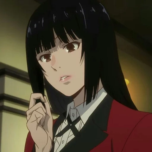 kakegurui, anime kakeguru, eccitazione pazza anime, eccitazione pazza yumoko, avido giocatore anime kakeguri compulsivo