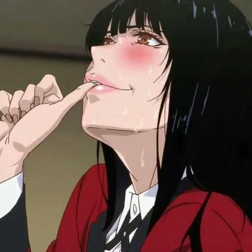 crazy azart anime, excitation folle yumoko, excitation folle kakegurui, anime fou excitation yumeko, excitation folle personnages yumeko