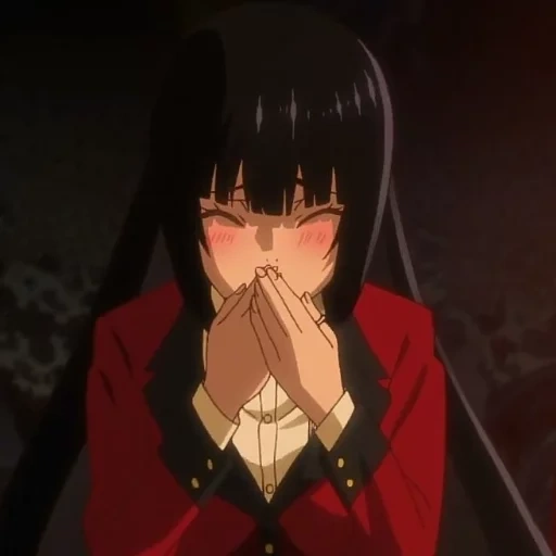 yumeko, kakegurui, yumko jabs, anime crazy, anime emoção louca