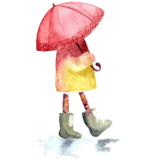 девочка зонтиком, девочка под зонтом, акварельные зонтики, девочка зонтом рисунок, оригинальные открытки художницы
