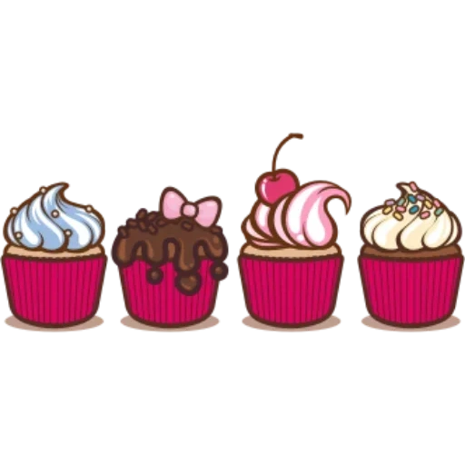 кекс, cupcake, кекс белом фоне, розовая иконка пирожное, кексы трафарет фон тиффани