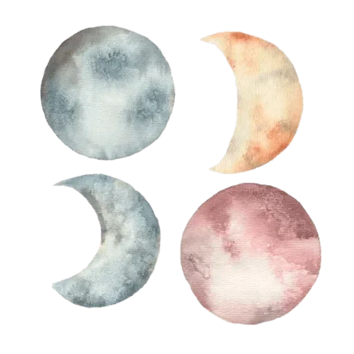 луна акварелью, акварельная луна, луна месяц акварель, луна акварель вектор, луна акварелью белом фоне
