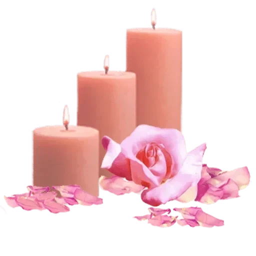 свечи, спа свечи, розовые свечи, аромасвеча белом фоне, ароматическая свеча большая