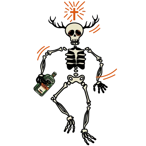 skeleton, the figure is skeleton, skeleton drawing, dancing skeleton, small skeleton