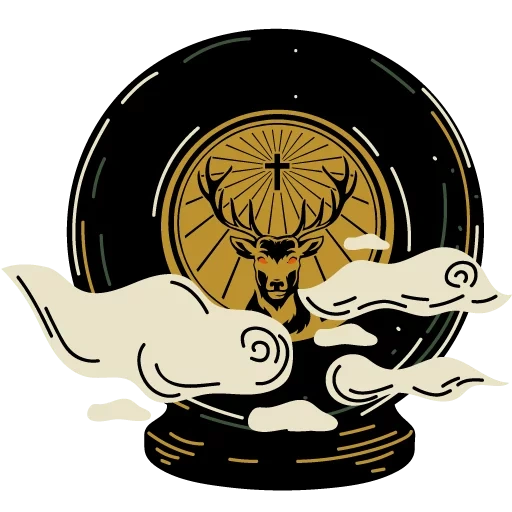jagermeister, das chinesische horoskop, die tierkreisscheibe, 4 tierkreiszeichen