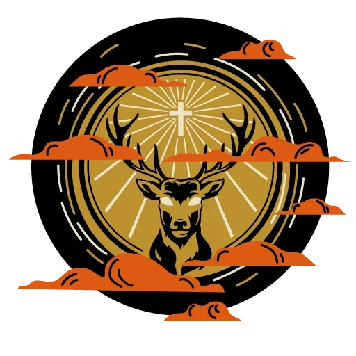 simbolo di cervo, emblema del cervo, tagliare il gioco di collisione, cervo egmeister, stemma di egmeister