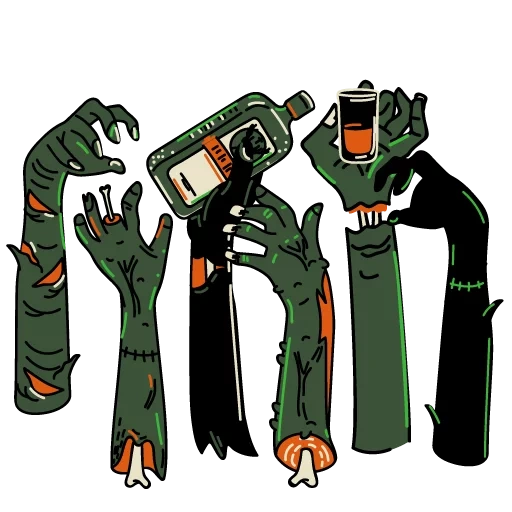 zombie's hand, jagermeister, plants against zombies zombie's hand