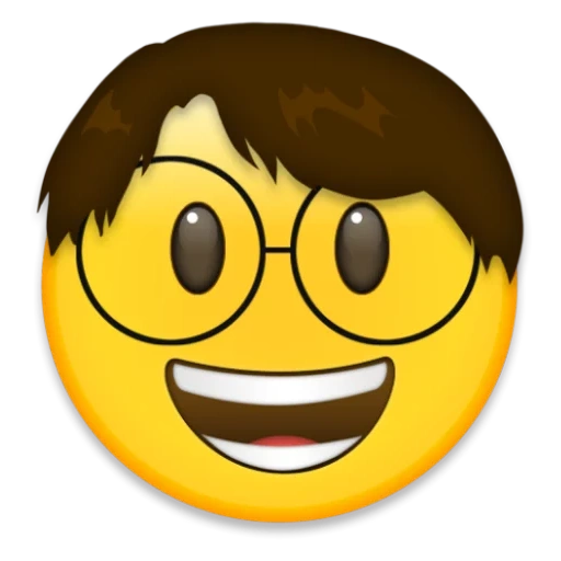 faccia sorridente, occhiali sorridenti, una faccina astuta, emoticon faccose