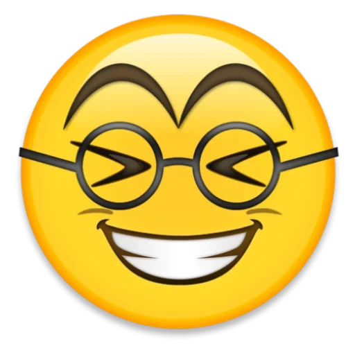 lunettes souriantes, mauvais souriant, les sourires sont grands, smiley avec des lunettes, smiley par un oculaire