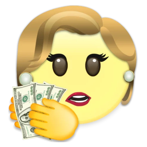 i soldi, emoji, emoji sbuffo, sorridi soldi, emoticon emoji