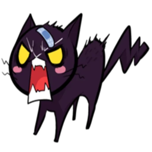 animation, cheekbone cat, demon cat, demon cat, pokemon black cat