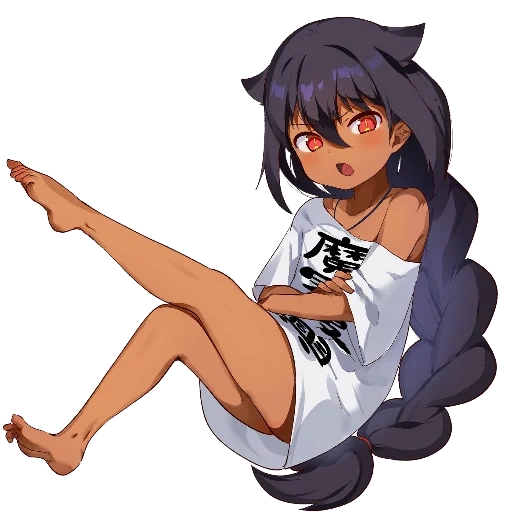 stiker telegram, gadis dari anime, karakter anime, gambar anime gadis, jahy sama wa kujikeni anime