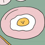 œufs brouillés, articles sur la table, egg strip, œufs brouillés, oeufs brouillés de dessins animés
