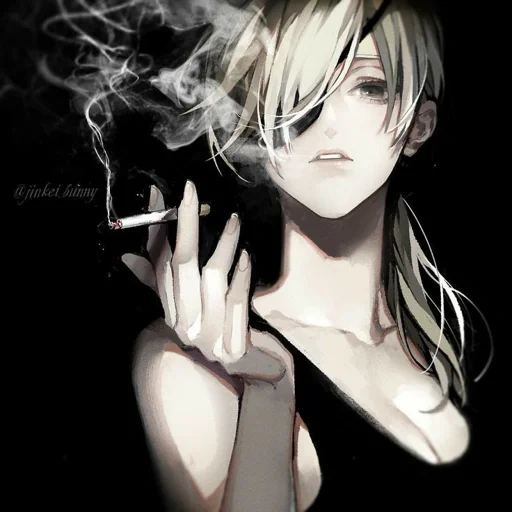 аниме девушки, аниме парень курит, курящие аниме парни, девушка сигаретой арт, аниме парень сигаретой