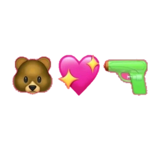 эмоджи, iphone emoji, эмоджи медведь, сердечко эмоджи