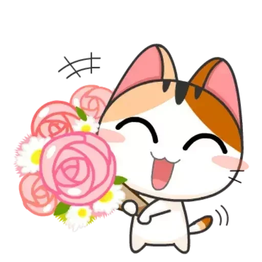 cat, cute cats, cat meow meow, cute kawaii drawings, stickers japanese cats