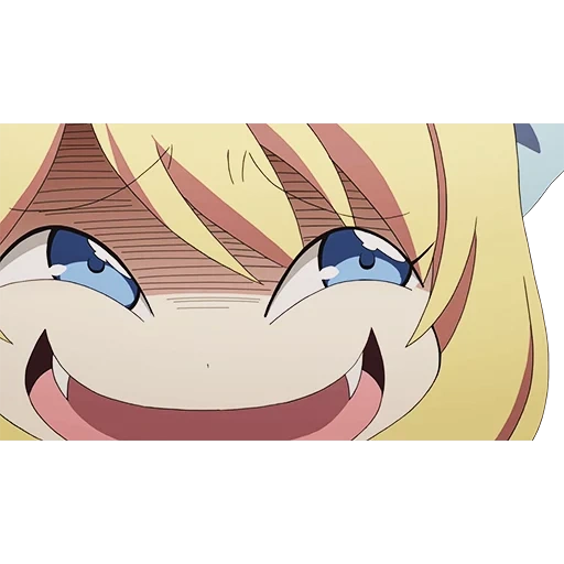 аниме, злая улыбка аниме, дропкик злого духа, jashin chan dropkick